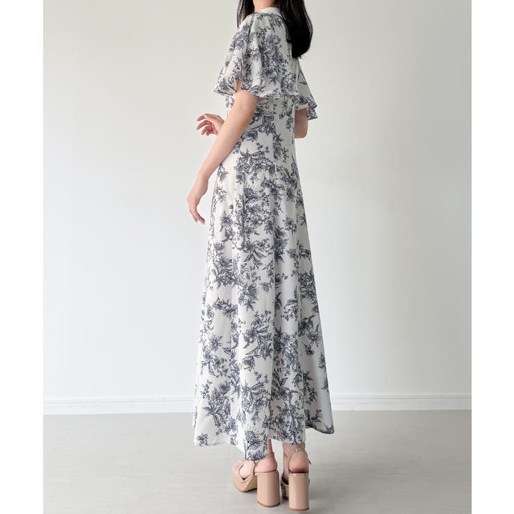 バイカラーピンタックセミフレアワンピース | JUNOAH | 詳細画像9 