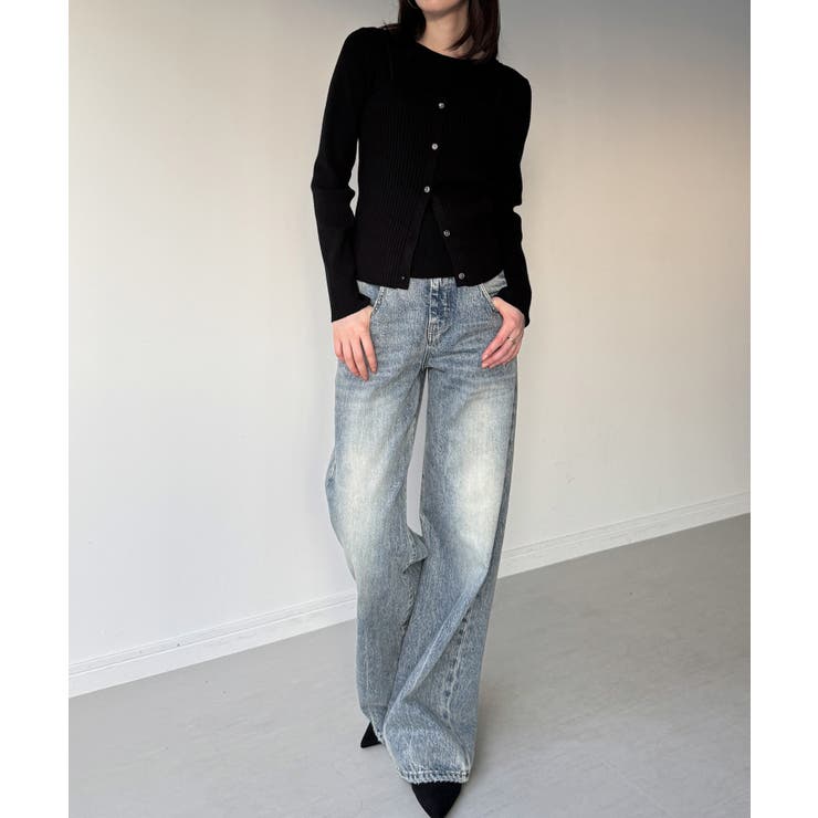 釦ニットビスチェ＋クルーネックリブニットset | JUNOAH | 詳細画像13 