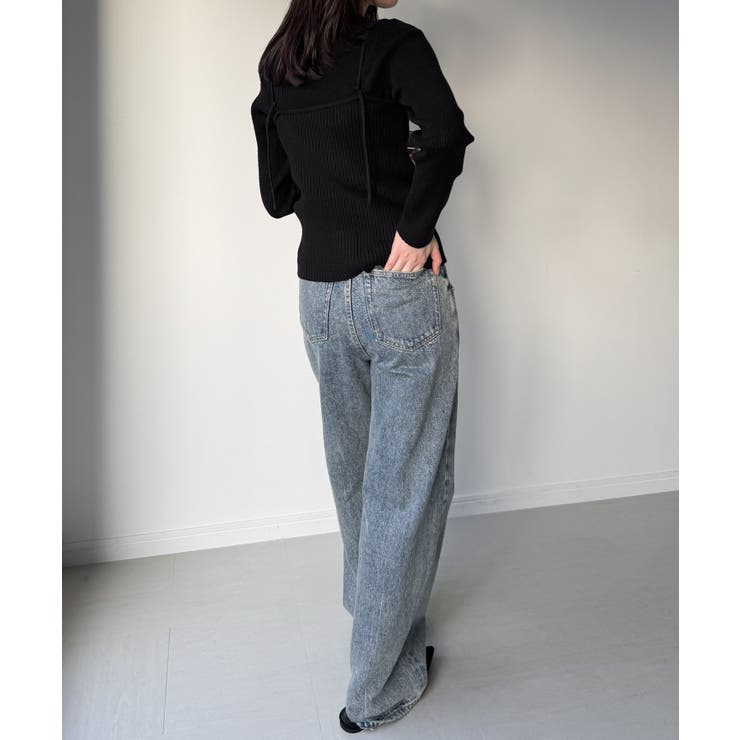 釦ニットビスチェ＋クルーネックリブニットset | JUNOAH | 詳細画像14 