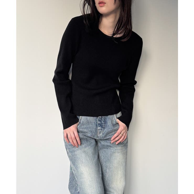 釦ニットビスチェ＋クルーネックリブニットset | JUNOAH | 詳細画像15 