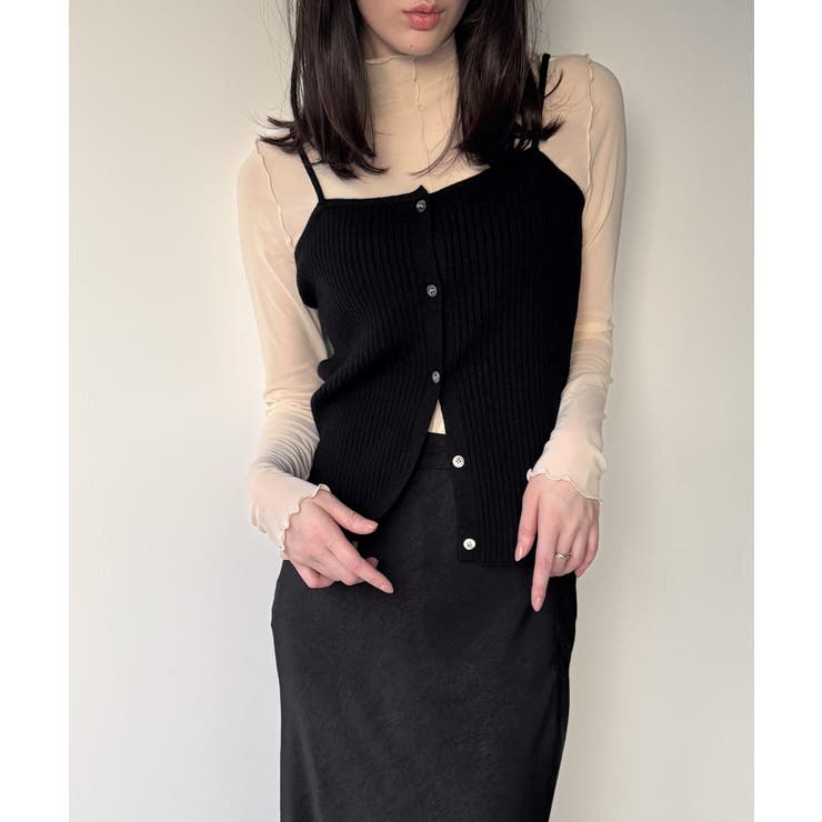 釦ニットビスチェ＋クルーネックリブニットset | JUNOAH | 詳細画像17 