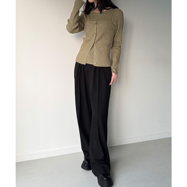 釦ニットビスチェ＋クルーネックリブニットset | JUNOAH | 詳細画像18 
