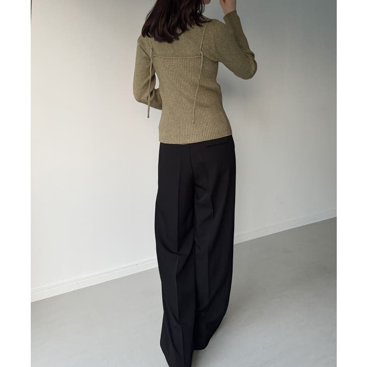 釦ニットビスチェ＋クルーネックリブニットset | JUNOAH | 詳細画像20 