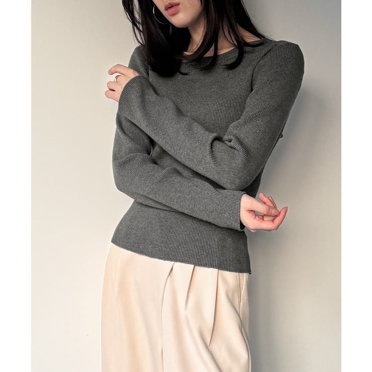 釦ニットビスチェ＋クルーネックリブニットset | JUNOAH | 詳細画像5 