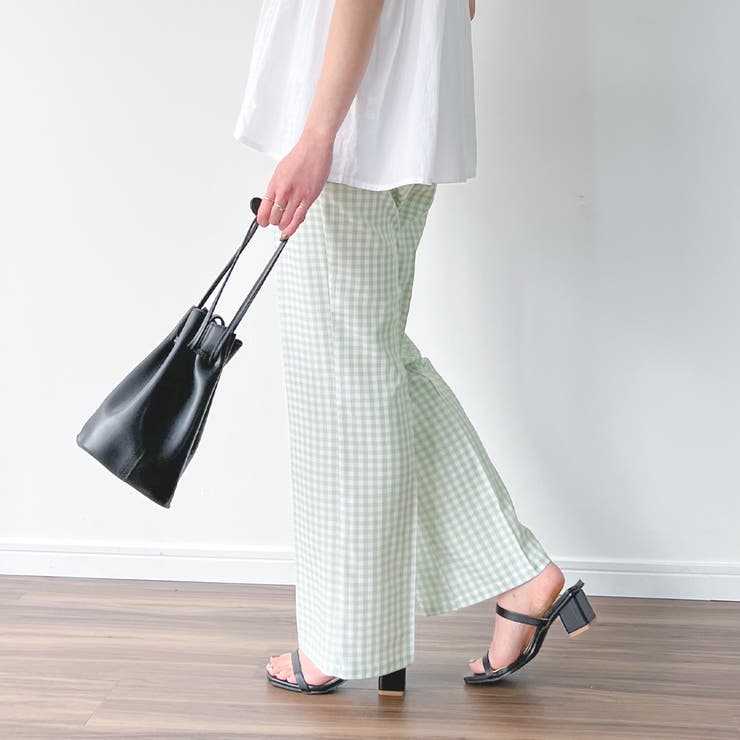 センタープレスギンガムチェックパンツ | JUNOAH | 詳細画像14 
