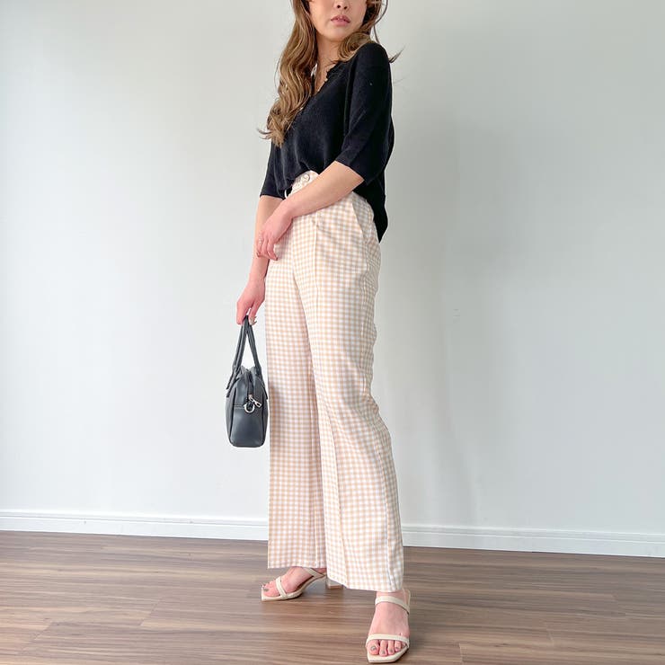 センタープレスギンガムチェックパンツ | JUNOAH | 詳細画像17 