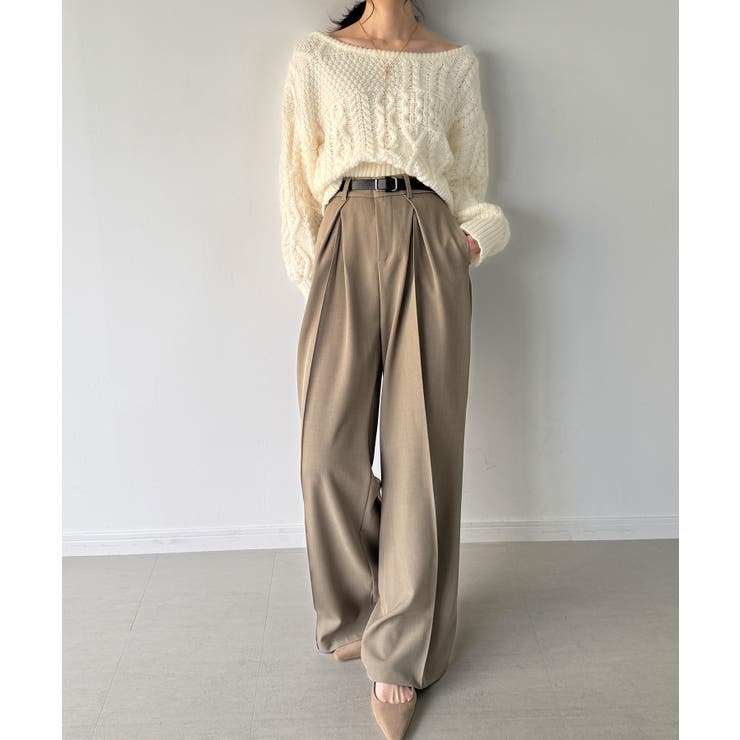 2wayワンショルケーブルショートニット | JUNOAH | 詳細画像5 