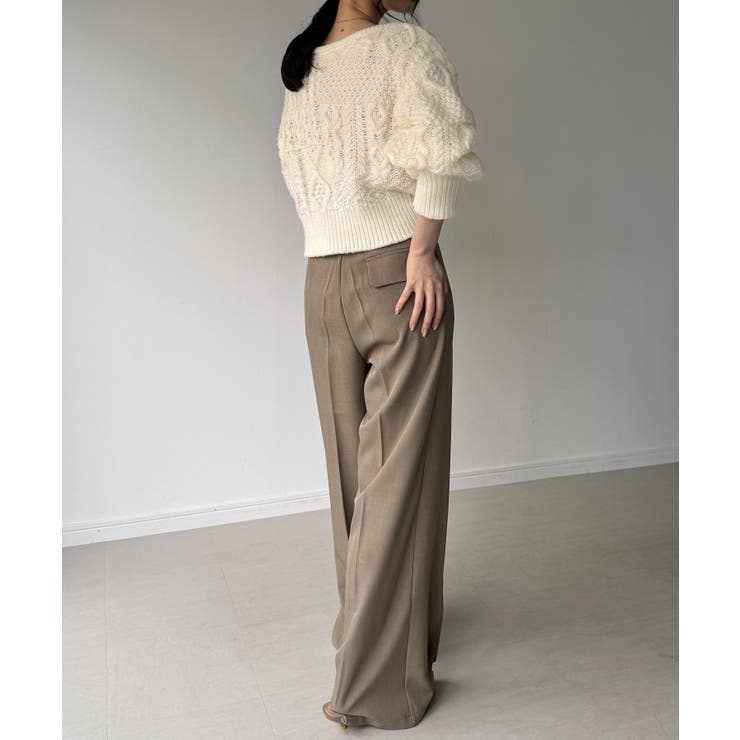 2wayワンショルケーブルショートニット | JUNOAH | 詳細画像7 