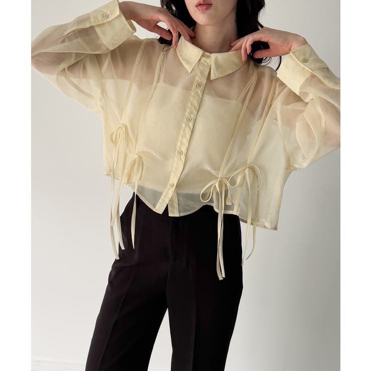 リボンタックシアーシャツ | JUNOAH | 詳細画像11 