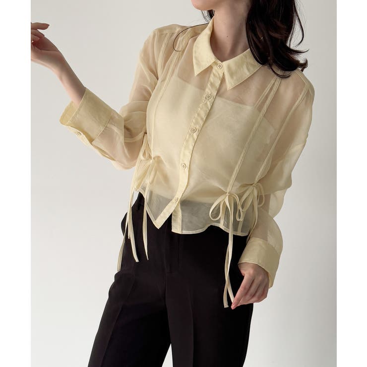 リボンタックシアーシャツ | JUNOAH | 詳細画像12 