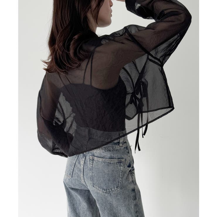 リボンタックシアーシャツ | JUNOAH | 詳細画像8 