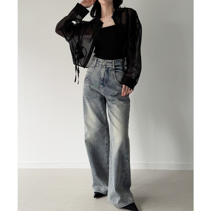 リボンタックシアーシャツ | JUNOAH | 詳細画像9 