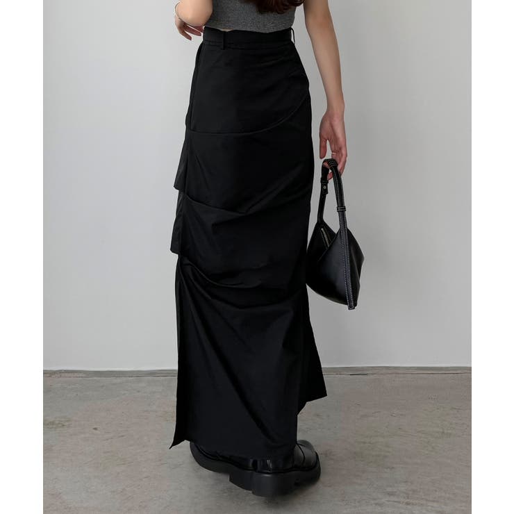 callautia ベルト付きサイドタックデザインスカート | JUNOAH | 詳細画像3 