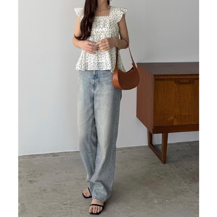 callautia 花柄ノースリーブフリルトップス | JUNOAH | 詳細画像10 