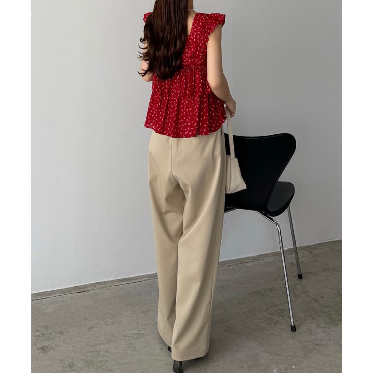 callautia 花柄ノースリーブフリルトップス | JUNOAH | 詳細画像15 