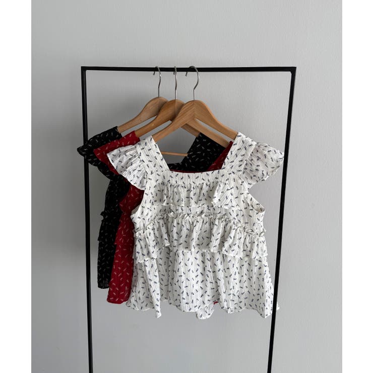 callautia 花柄ノースリーブフリルトップス | JUNOAH | 詳細画像16 