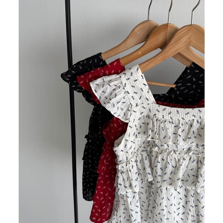 callautia 花柄ノースリーブフリルトップス | JUNOAH | 詳細画像17 