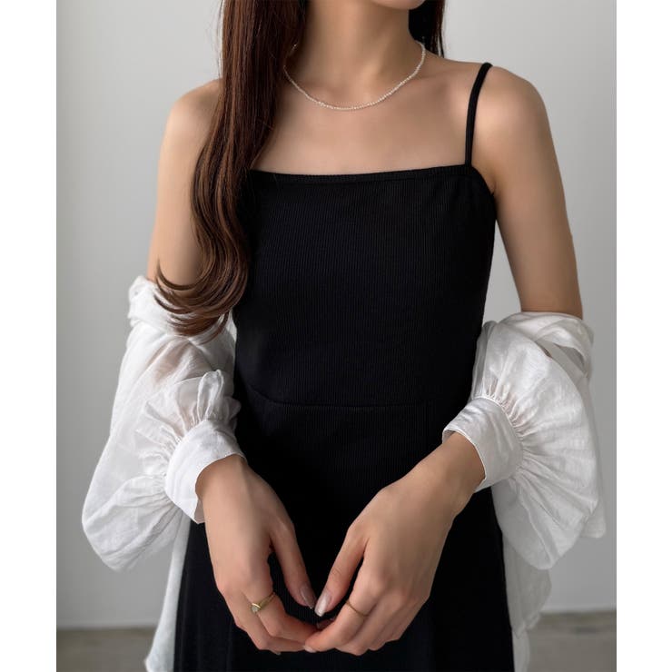 callautia 【取り外し可能パット付き】フレアリブキャミ callautia 【取り外し可能パット付き】フレアリブキャミ