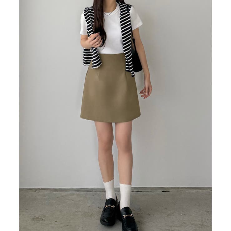 callautia インパン付きハイウエストミニスカート[品番 callautia インパン付きハイウエストミニスカート[品番