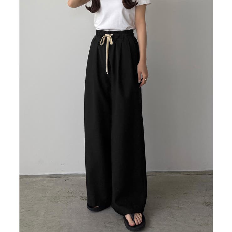 callautia リネンライクワイドパンツ | JUNOAH | 詳細画像2 