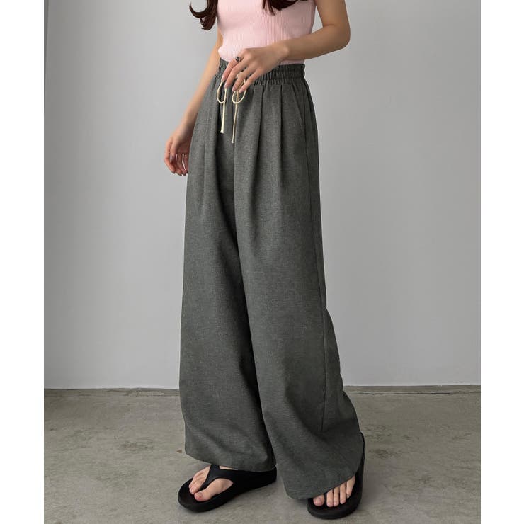 callautia リネンライクワイドパンツ | JUNOAH | 詳細画像6 