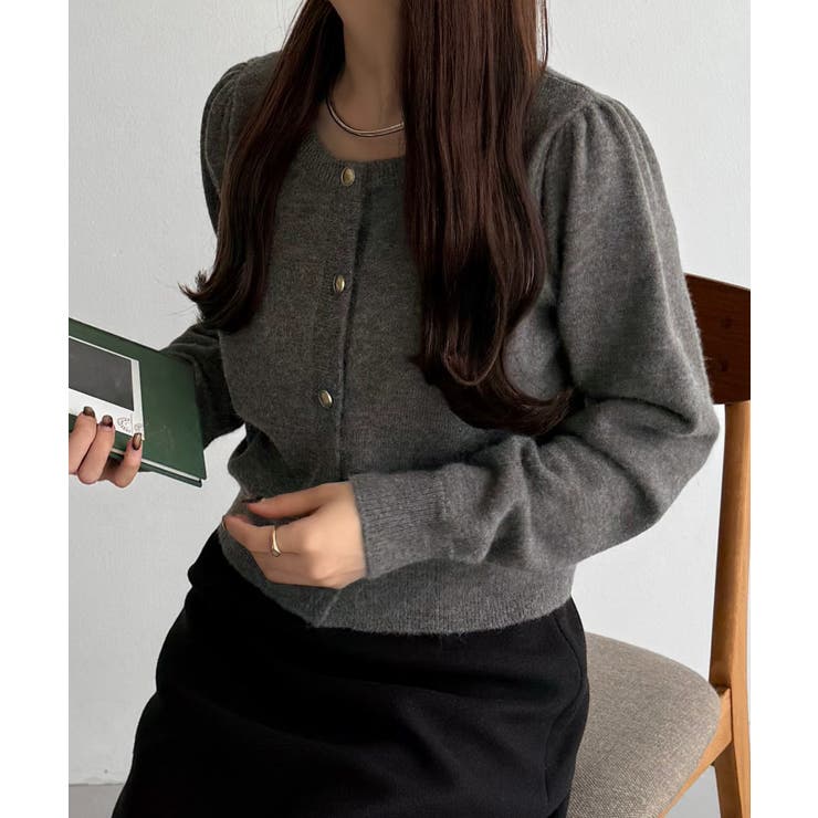 1716A 美品 イエナ 24SS 5分袖カーディガン パフスリーブ シアー 1716A 美品 イエナ 24SS 5分袖カーディガン パフスリーブ シアー