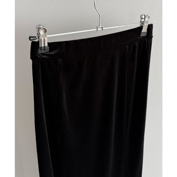 callautia ファスナースリットIラインべロアスカート（薄手、裏地なし） | JUNOAH | 詳細画像13 