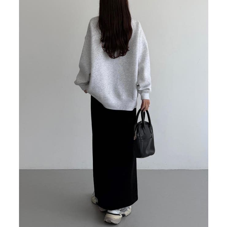 callautia ファスナースリットIラインべロアスカート（薄手、裏地なし） | JUNOAH | 詳細画像4 