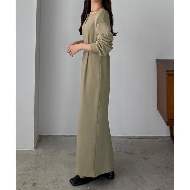 callautia 深カーブネックスウェットワンピース | JUNOAH | 詳細画像11 