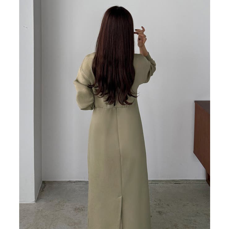 callautia 深カーブネックスウェットワンピース | JUNOAH | 詳細画像12 