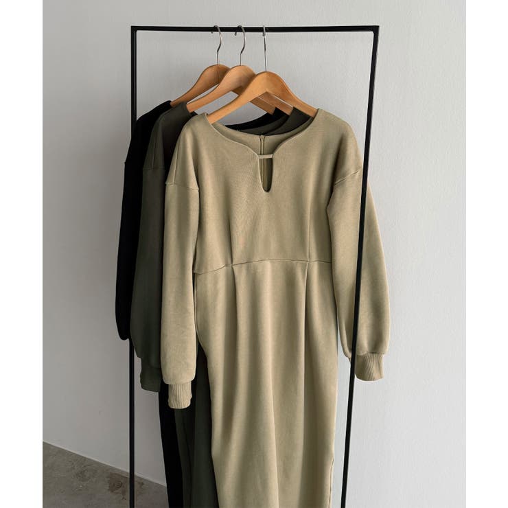 callautia 深カーブネックスウェットワンピース | JUNOAH | 詳細画像13 