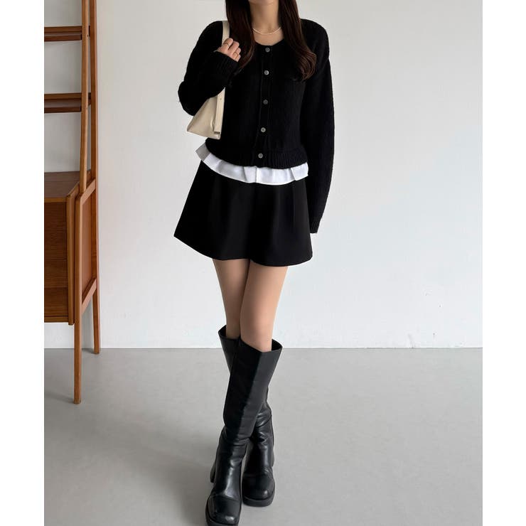 callautia フリルドッキングシャギーニット | JUNOAH | 詳細画像12 