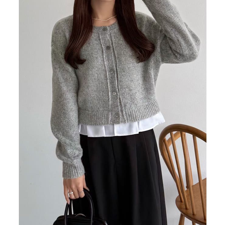 callautia フリルドッキングシャギーニット | JUNOAH | 詳細画像2 