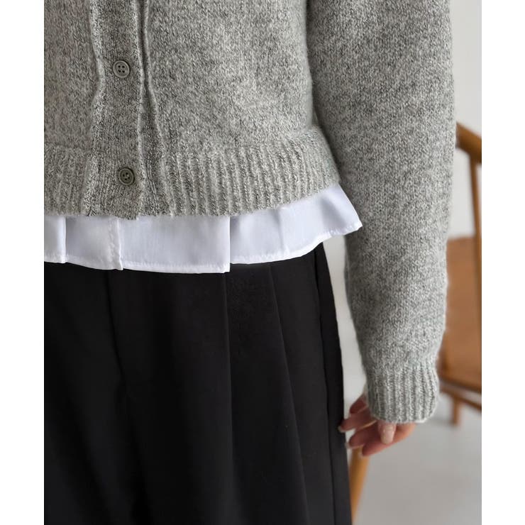 callautia フリルドッキングシャギーニット | JUNOAH | 詳細画像4 