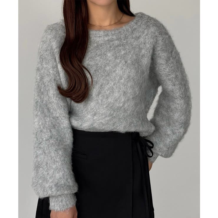 callautia 前後２wayリボンシャギーニット | JUNOAH | 詳細画像13 