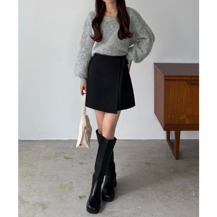 callautia 前後２wayリボンシャギーニット | JUNOAH | 詳細画像15 