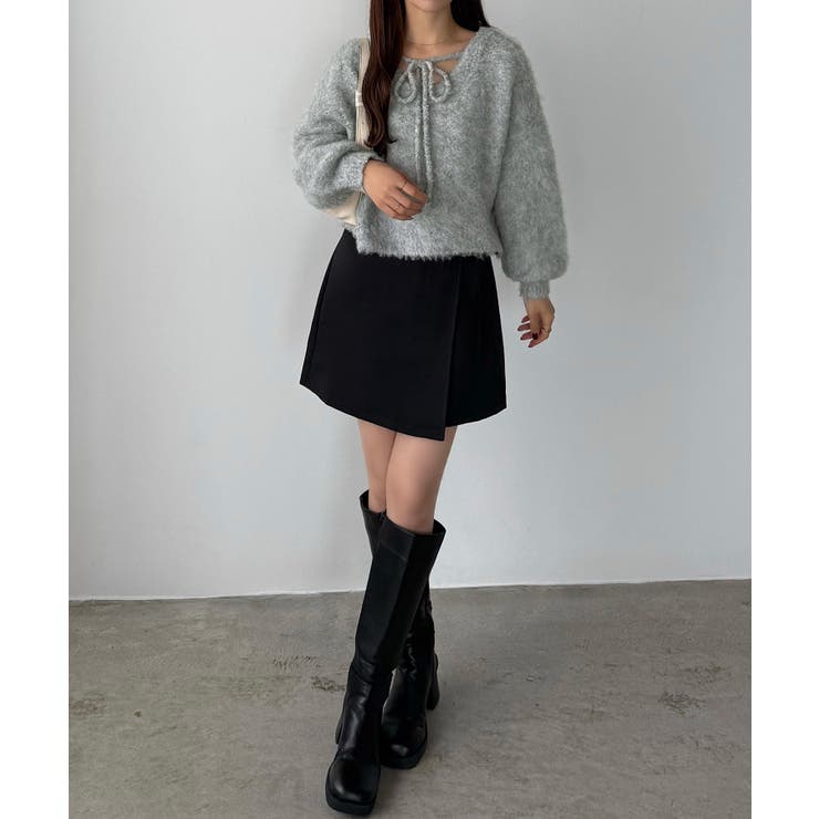 callautia 前後２wayリボンシャギーニット | JUNOAH | 詳細画像16 