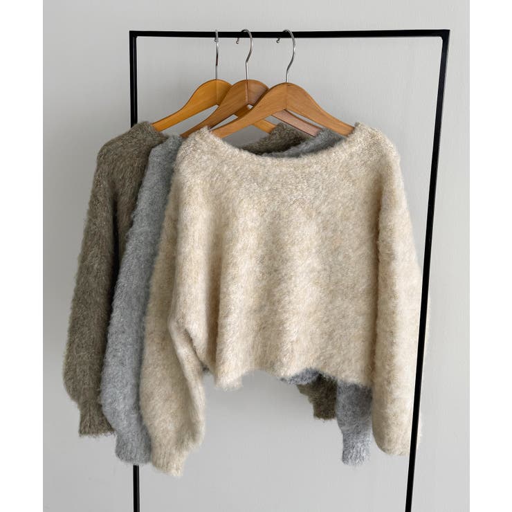 callautia 前後２wayリボンシャギーニット | JUNOAH | 詳細画像18 