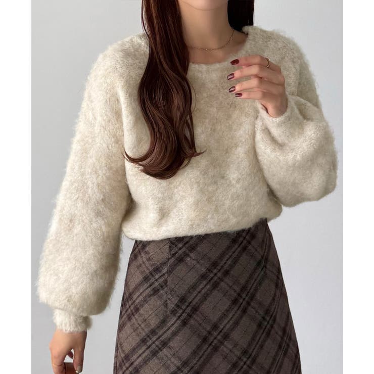 callautia 前後２wayリボンシャギーニット | JUNOAH | 詳細画像2 