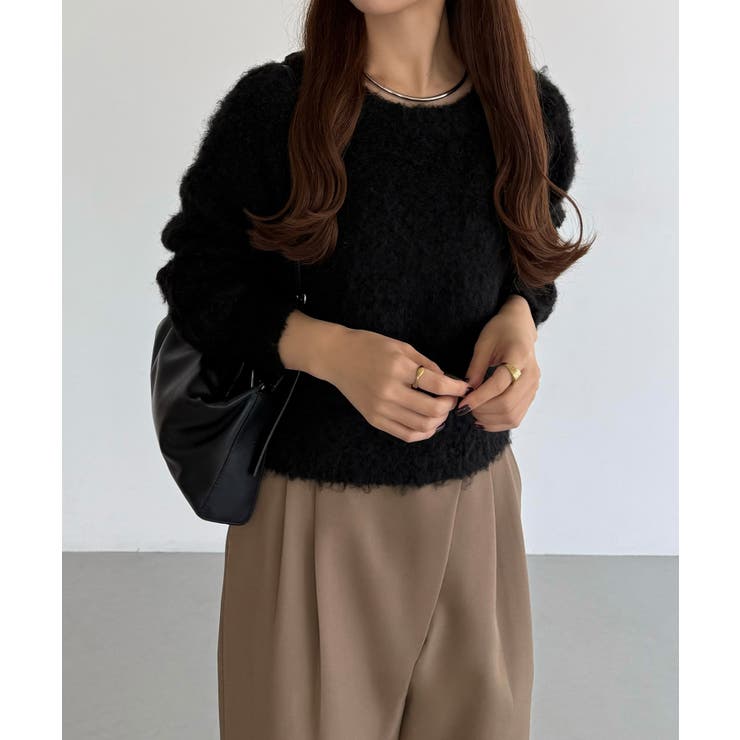 callautia 前後２wayリボンシャギーニット | JUNOAH | 詳細画像23 