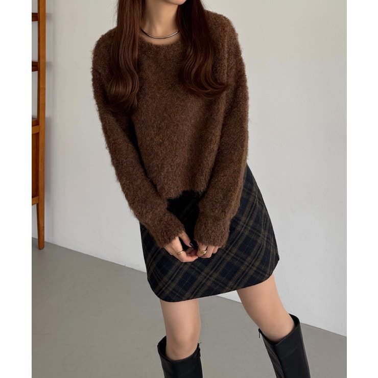 callautia 前後２wayリボンシャギーニット | JUNOAH | 詳細画像26 