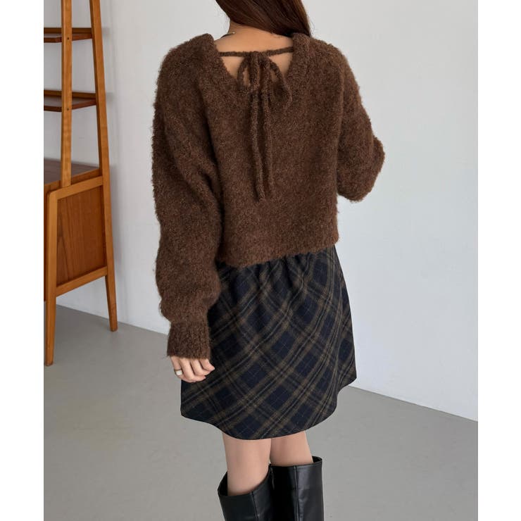 callautia 前後２wayリボンシャギーニット | JUNOAH | 詳細画像28 