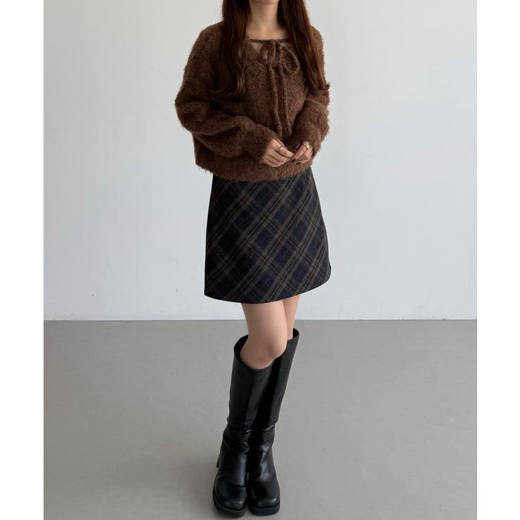 callautia 前後２wayリボンシャギーニット | JUNOAH | 詳細画像29 