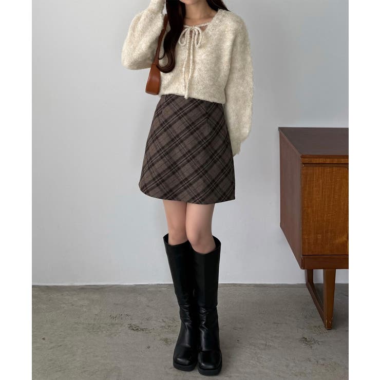 callautia 前後２wayリボンシャギーニット | JUNOAH | 詳細画像6 