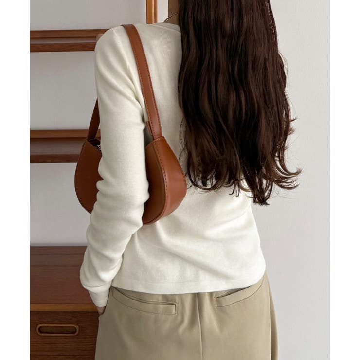 callautia レイヤード風ギャザーニットトップス  | JUNOAH | 詳細画像5 