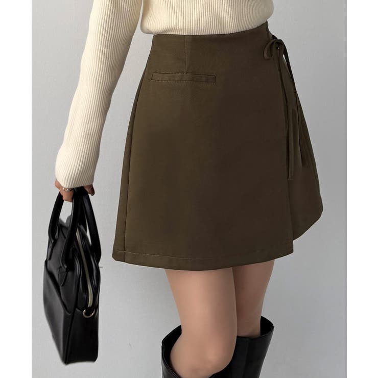 callautia ラップ風リボンミニスカート（インパン付き） | JUNOAH | 詳細画像11 