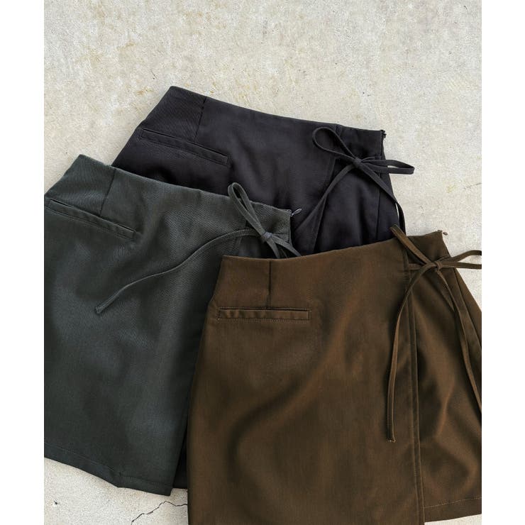 callautia ラップ風リボンミニスカート（インパン付き） | JUNOAH | 詳細画像15 