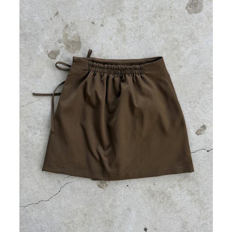 callautia ラップ風リボンミニスカート（インパン付き） | JUNOAH | 詳細画像16 