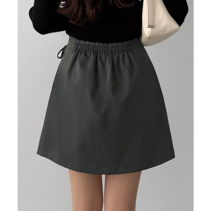 callautia ラップ風リボンミニスカート（インパン付き） | JUNOAH | 詳細画像7 