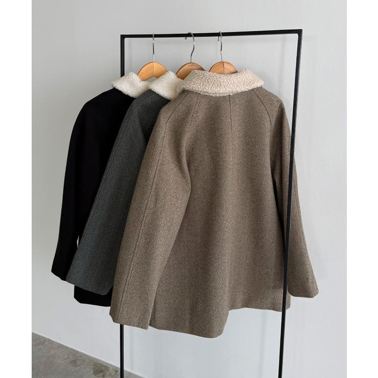 callautia ボアカラーミドルコート | JUNOAH | 詳細画像13 